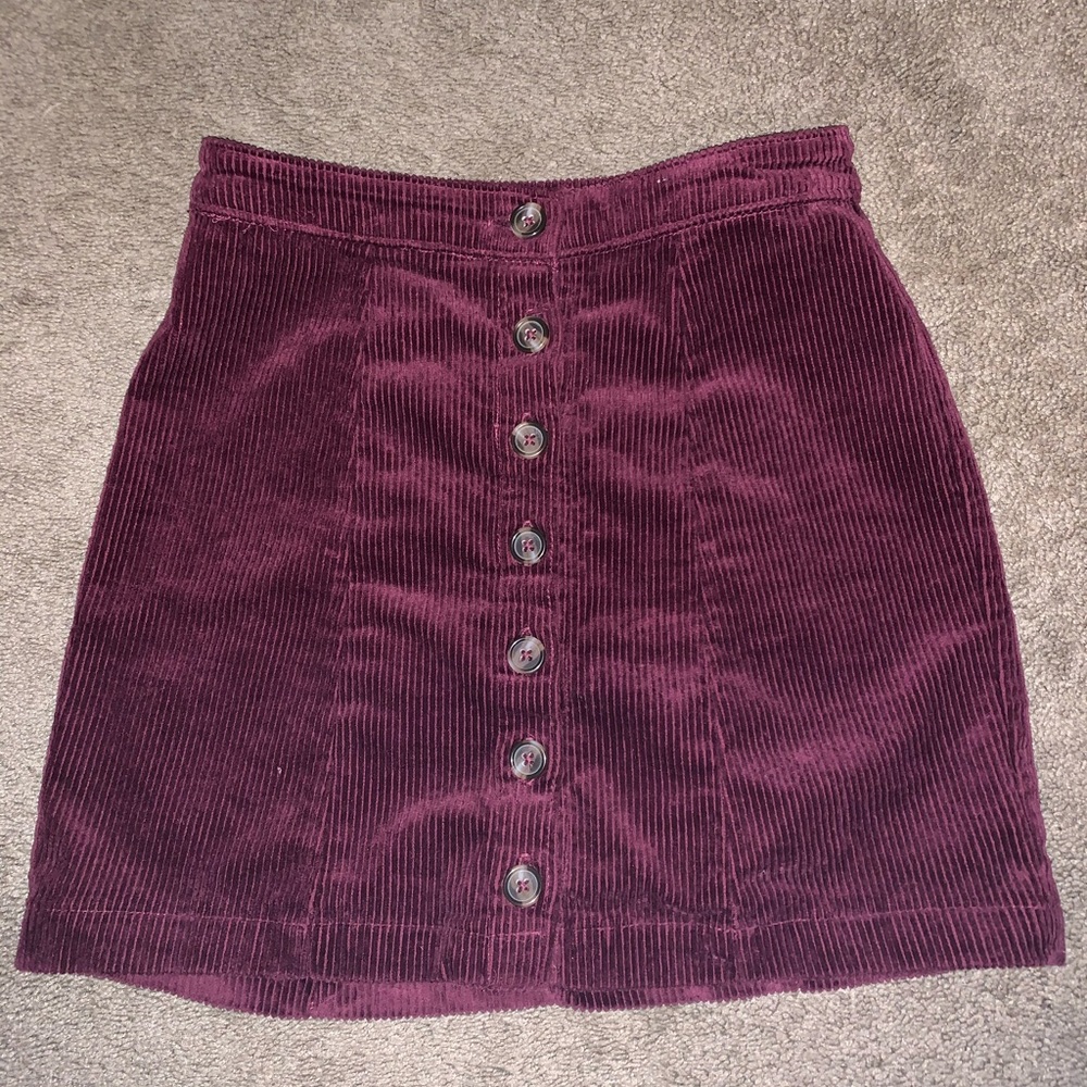 Maroon corduroy Skirt